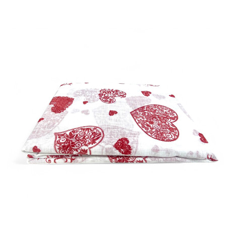 Coppia TENDINA a vetro Cuore Rosso larga cm. 60 da Finestra e da Porta